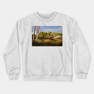 Summer by the Dam - Adelaide Hills Wine Region - Fleurieu Peninsula by South Australian artist Avril Thomas Crewneck Sweatshirt